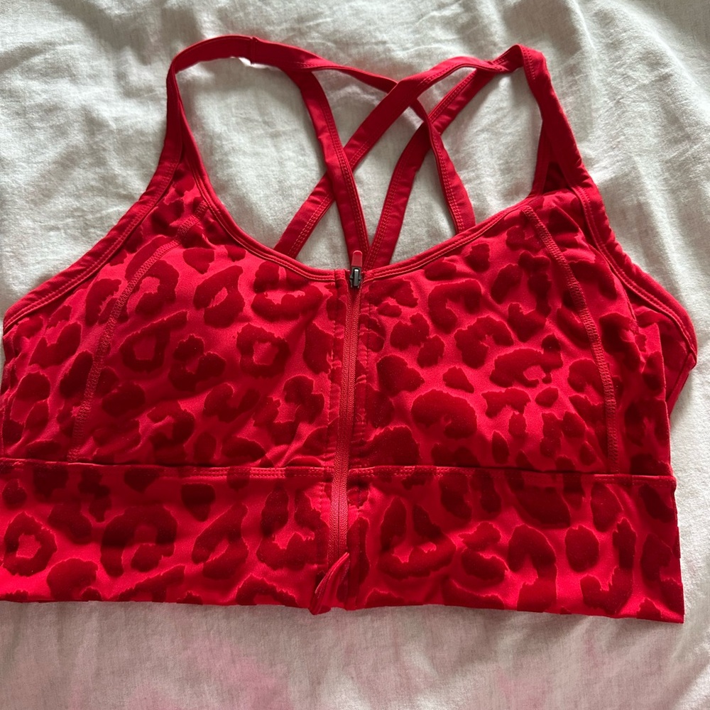Balance Athletica Red Leopard Sports Bra